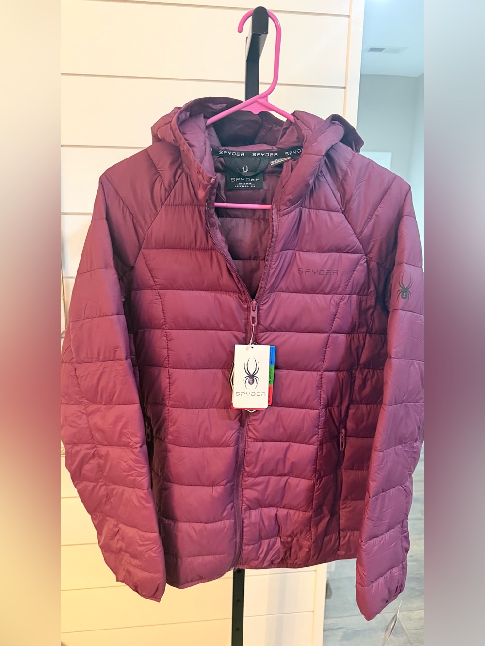 NWT SPYDER Packable Quilted Puffer Jacket | Women’s M | Plum